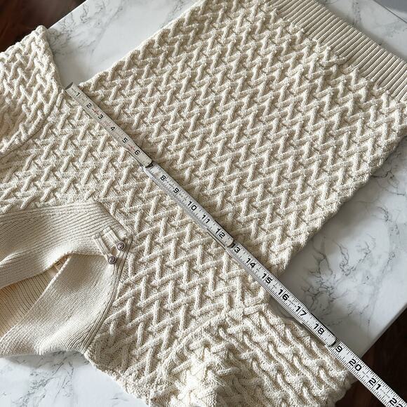 Hope & Henry Organic Cotton Shawl Cable Knit Sweater Boy's Size Medium NEW - Picture 7 of 11